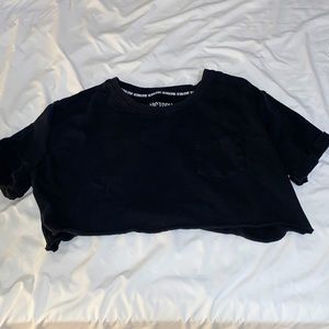 VICTORIAS SECRET SPORT RAW HEM CROP TOP